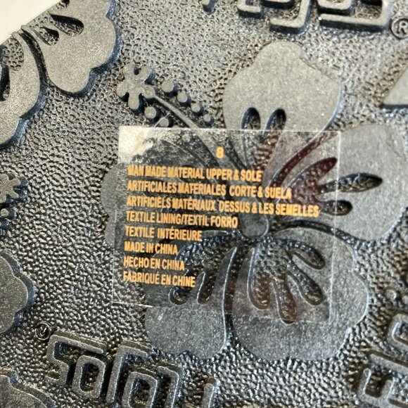 NEW  Flojos Women's Size 8 Memory Foam Black Thong Flip Flops Sandals - Picture 5 of 7